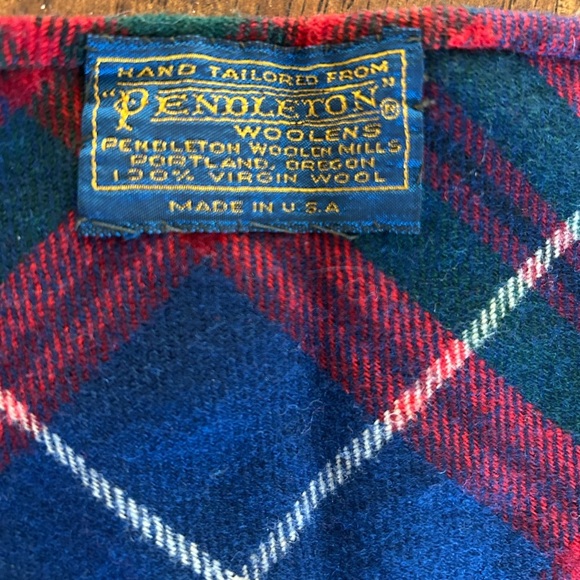 Pendleton 100% wool plaid made in USA vintage shawl​ - Picture 3 of 4